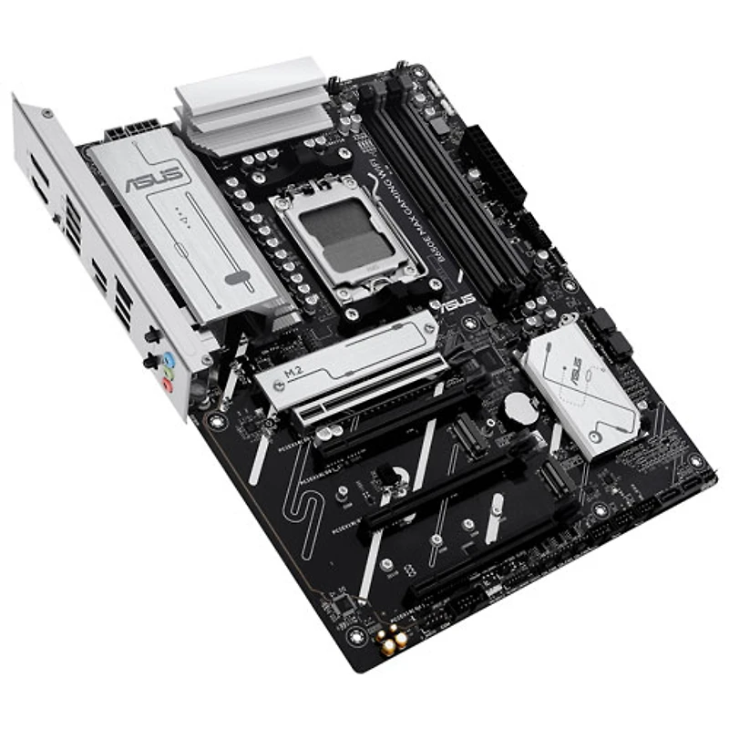 Carte mère B650E MAX Gaming Wi-Fi 6E AM5 DDR5 d'Asus pour processeurs Ryzen 9000/8000/7000 d'AMD - Blanc