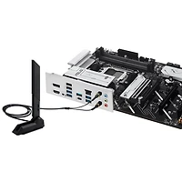 Carte mère B650E MAX Gaming Wi-Fi 6E AM5 DDR5 d'Asus pour processeurs Ryzen 9000/8000/7000 d'AMD - Blanc
