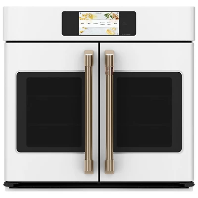 Open Box - Café 30" 5 Cu. Ft. True Convection Electric Wall Oven (CTS90FP4NW2) - Matte White - Perfect Condition