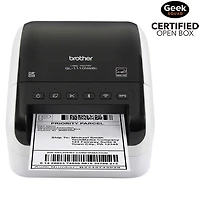 Boîte ouverte - Imprimante d'étiquettes professionnelles Brother avec multiples connexions (QL-1110NWBC) - Blanc/Noir