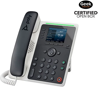 Boîte ouverte - Téléphone IP Poly Edge E220 de HP (82M87AA) - Noir
