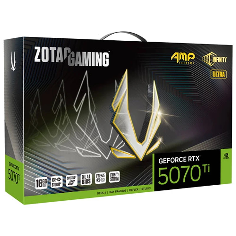 Carte graphique GeForce RTX 5070 Ti AMP Extreme Infinity avec 16 Go de mémoire GDDR7 de ZOTAC GAMING