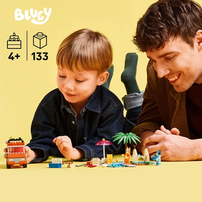 LEGO Bluey : L'escapade à la plage de la famille de Bluey - 133 pièces (11202)
