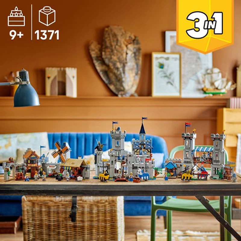 LEGO Creator : Le château médiéval du chevalier 3-en-1 - 1371 pièces (31168)