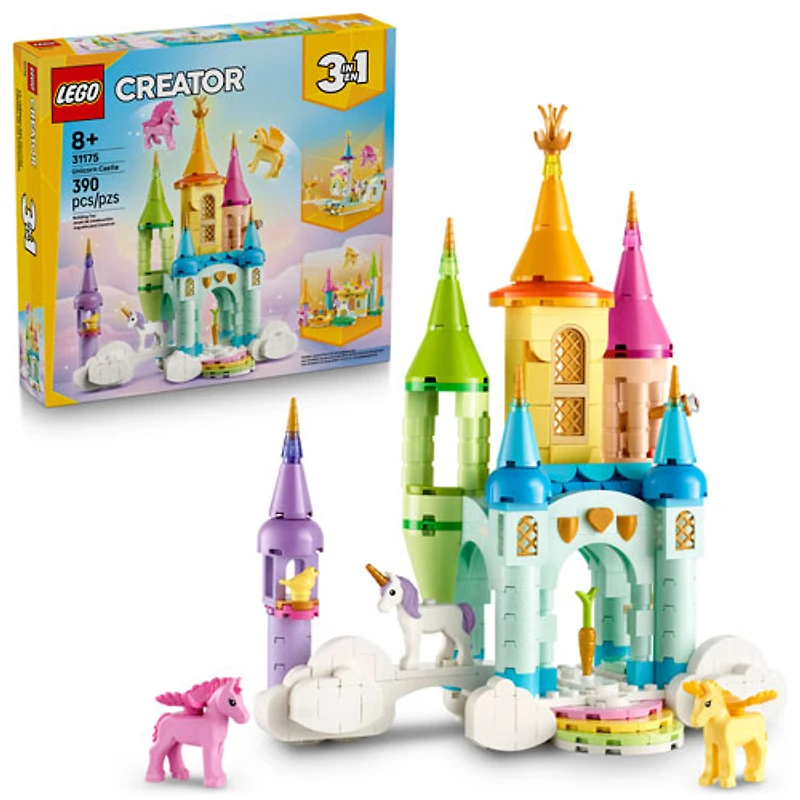 LEGO Creator : Le château des licornes 3-en-1 - 390 pièces (31175)