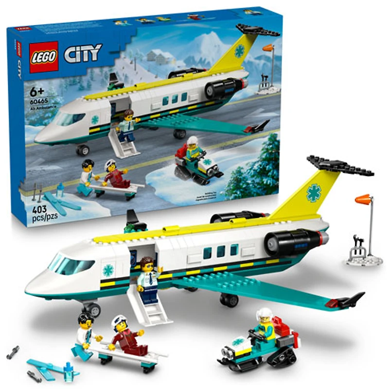 LEGO City Big Vehicles: Emergency Air Ambulance Airplane - 403 Pieces (60465)