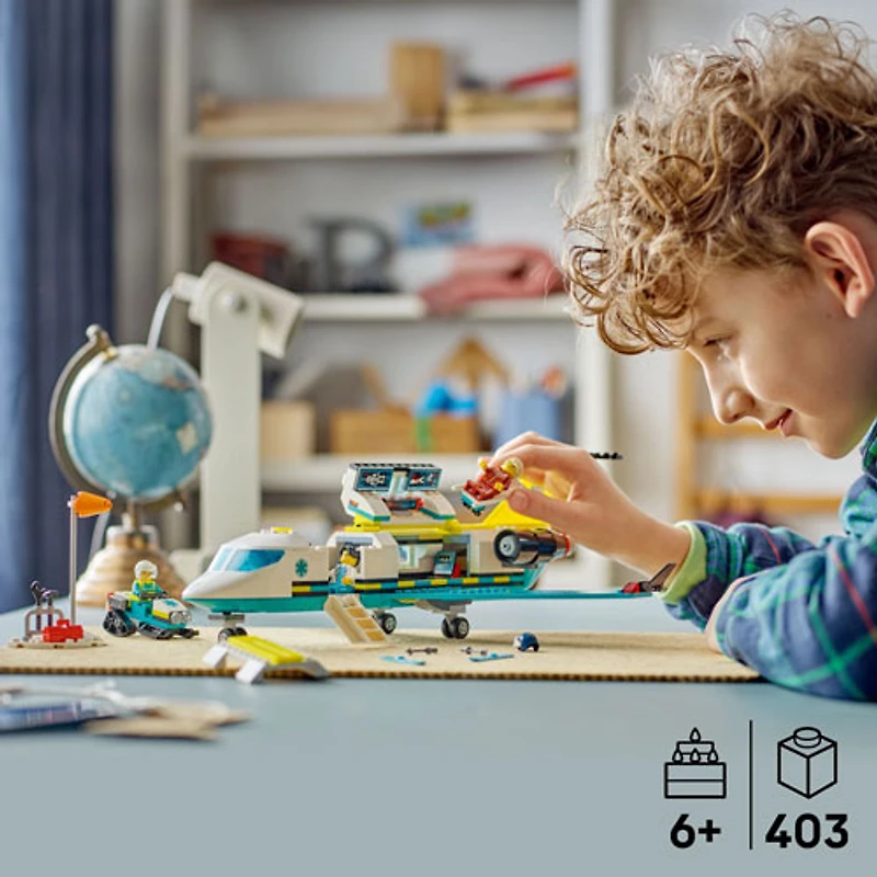 LEGO City Big Vehicles : L'avion-ambulance d'urgence - 403 pièces (60465)