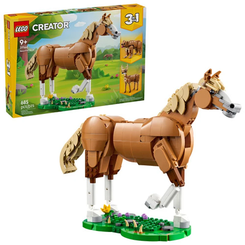 LEGO Creator 3-en-1 : Le cheval magnifique - 685 pièces (31166)