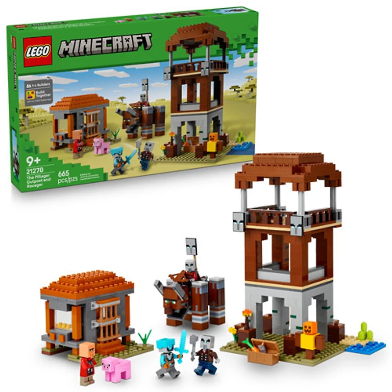 LEGO Minecraft: The Pillager Outpost and Ravager - 665 Pieces (21278)