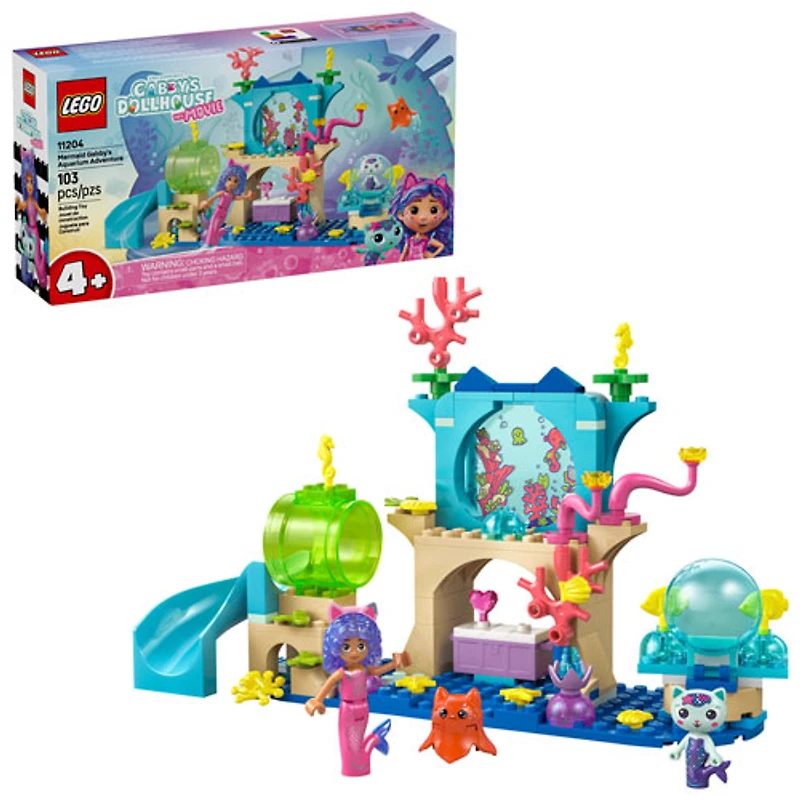 LEGO Gabby's Dollhouse : Les aventures aquatiques de Gabby-sirène - 103 pièces (11204)