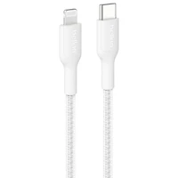 Belkin BoostCharge Pro 2m (6.6 ft.) Braided USB-C/Lightning Cable - White