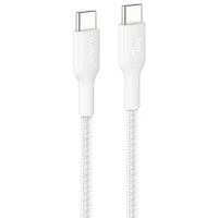Câble tissé USB-C de 3 m (10 pi) BoostCharge Pro de Belkin - Blanc