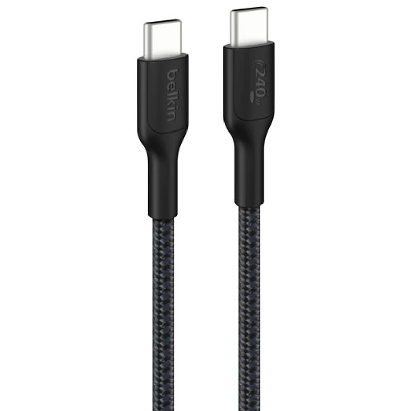 Câble tissé USB-C de 3 m (10 pi) BoostCharge Pro de Belkin - Noir