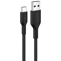 Câble tissé USB-A à USB-C de 3 m (10 pi) BoostCharge Pro de Belkin - Noir