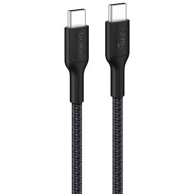 Belkin BoostCharge Pro 2m (6.6 ft.) Braided USB-C Cable - Black
