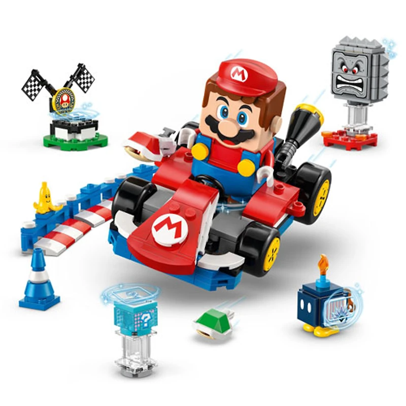 LEGO Super Mario : Mario Kart - LEGO Mario interactif et Kart standard - 278 pièces (72043)