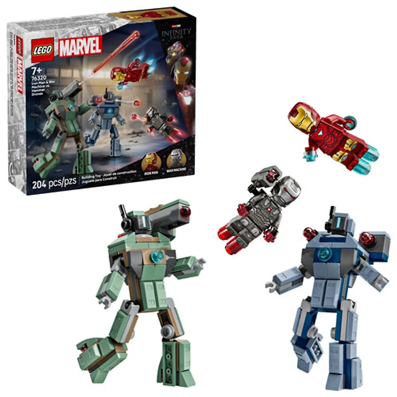 LEGO Marvel : Iron Man et War Machine contre les Hammer Drones - 204 pièces (76320)