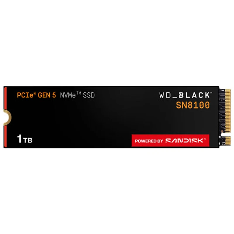 Disque SSD interne SN8100 Gen5 1 To NVMe PCI-e WD_Black (WDBCMT0010BNC-WRSN)