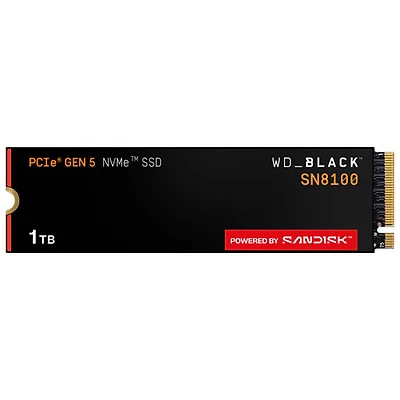 Disque SSD interne SN8100 Gen5 1 To NVMe PCI-e WD_Black (WDBCMT0010BNC-WRSN)