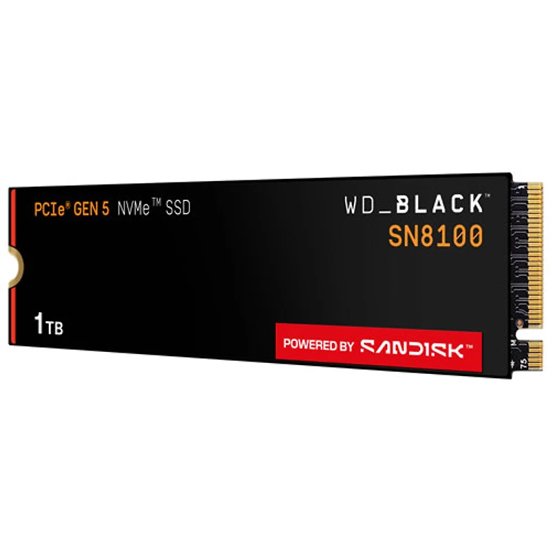 Disque SSD interne SN8100 Gen5 1 To NVMe PCI-e WD_Black (WDBCMT0010BNC-WRSN)