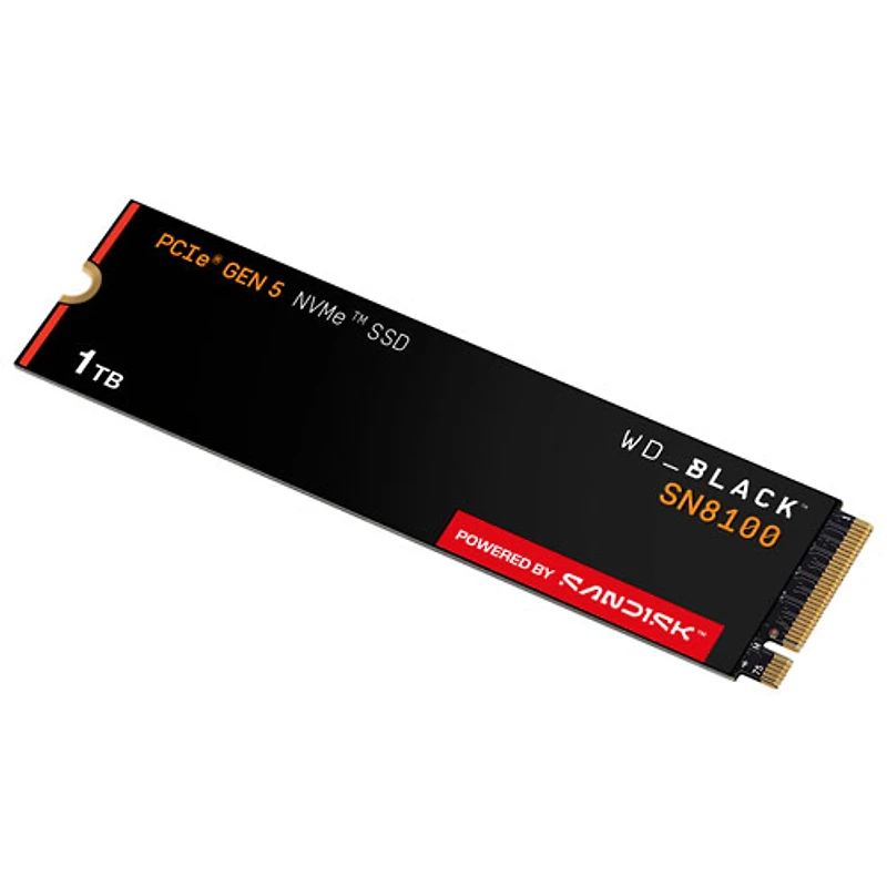 Disque SSD interne SN8100 Gen5 1 To NVMe PCI-e WD_Black (WDBCMT0010BNC-WRSN)