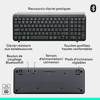 Logitech K250 Bluetooth Compact Keyboard with Numpad - Graphite - English