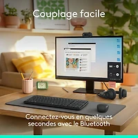 Clavier compact Bluetooth avec pavé numérique K250 de Logitech - Graphite - Anglais