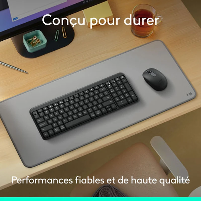 Clavier compact Bluetooth avec pavé numérique K250 de Logitech - Graphite - Anglais