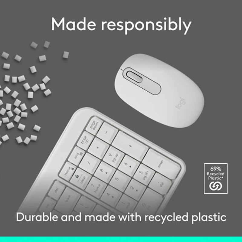 Ensemble clavier et souris sans fil MK250 de Logitech - Blanc - Anglais