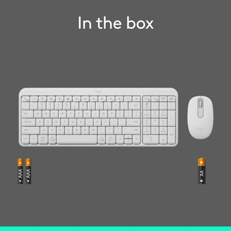 Ensemble clavier et souris sans fil MK250 de Logitech - Blanc - Anglais