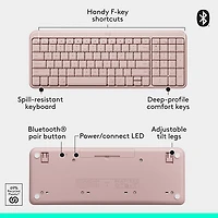 Logitech MK250 Wireless Keyboard & Mouse Combo - Rose - English