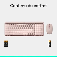Logitech MK250 Wireless Keyboard & Mouse Combo - Rose - English