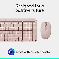 Logitech MK250 Wireless Keyboard & Mouse Combo - Rose - English