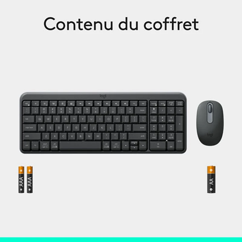 Ensemble clavier et souris sans fil MK250 de Logitech - Noir - Anglais