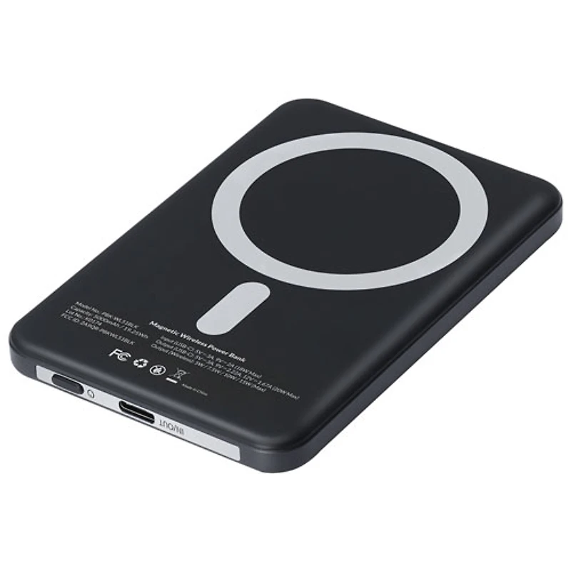 Kopplen 5000 mAh USB-C Power Bank with 15W Wireless Charger - Black