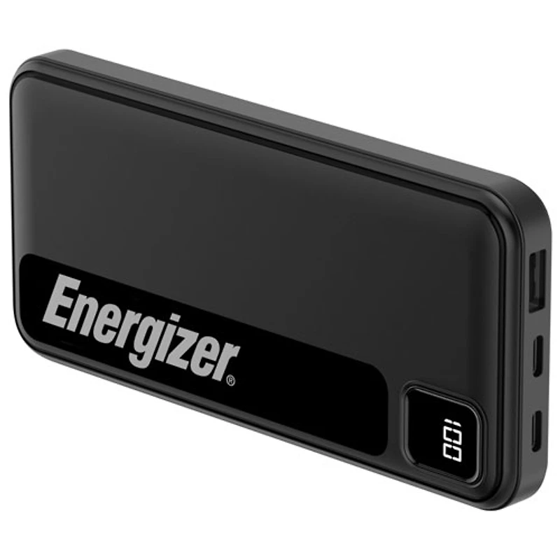 Chargeur portable USB-C/USB-A de 10 000 mAh MAX d'Energizer - Noir