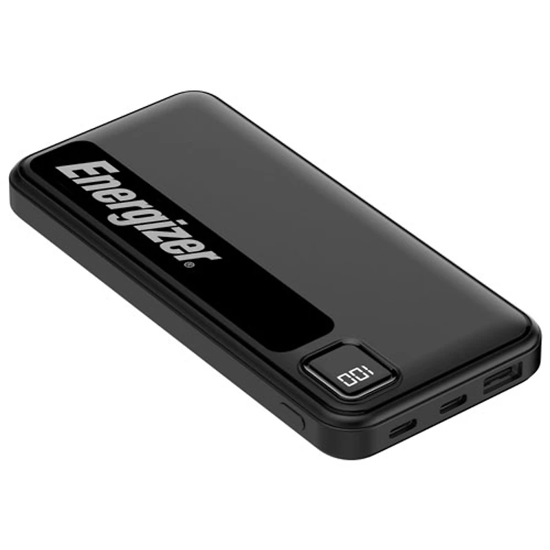 Chargeur portable USB-C/USB-A de 10 000 mAh MAX d'Energizer - Noir