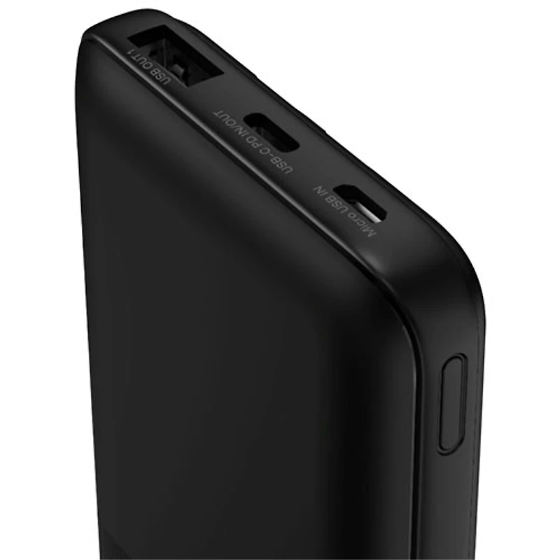 Energizer 10000 mAh USB-C/USB-A Power Bank - Black