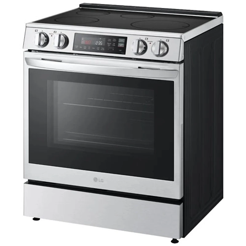 Cuisinière encastrable à induction avec convection véritable et friture à air chaud 6,3 pi³ 30 po de LG (LSIL6334XE) - Inox