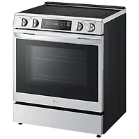 Cuisinière encastrable à induction avec convection véritable et friture à air chaud 6,3 pi³ 30 po de LG (LSIL6334XE) - Inox