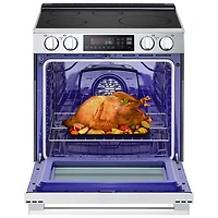 LG 30" 6.3 Cu. Ft. True Convection Slide-In Induction Air Fry Range with ProBake Convection (LSIL6334XE) - Stainless Steel
