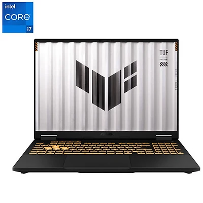 Portable de jeu 16 po TUF F16 d'ASUS - Gris Jaeger (Core i7 14650HX Intel/RAM 16 Go/SSD 1 To/GeForce RTX 5060/Win 11 Famille)