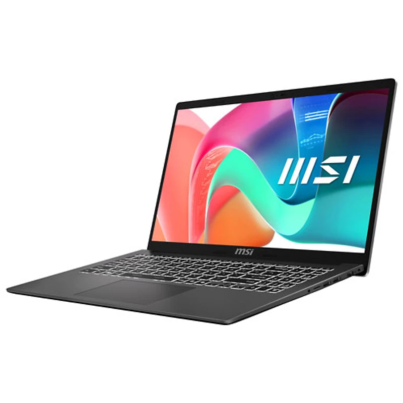 Portable professionnel de 15,6 po Modern 15 de MSI - Gris platine (Core i5-1334U d'Intel/RAM 16 Go/SSD 512 Go/Windows 11 Famille)