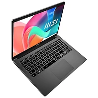 Portable professionnel de 15,6 po Modern 15 de MSI - Gris platine (Core i5-1334U d'Intel/RAM 16 Go/SSD 512 Go/Windows 11 Famille)