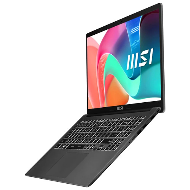 Portable professionnel de 15,6 po Modern 15 de MSI - Gris platine (Core i5-1334U d'Intel/RAM 16 Go/SSD 512 Go/Windows 11 Famille)