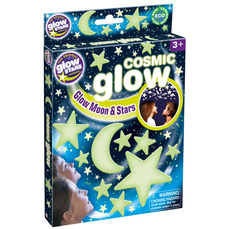 Brainstorm Cosmic Moon & Stars Ceiling Glow Stars - Glow - 20 Pieces