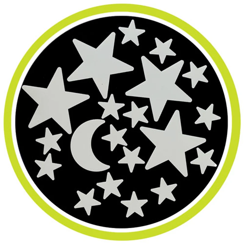 Brainstorm Cosmic Moon & Stars Ceiling Glow Stars - Glow - 20 Pieces