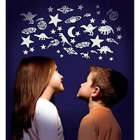 Brainstorm Cosmic Moon & Stars Ceiling Glow Stars - Glow - 20 Pieces