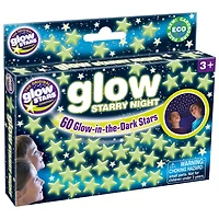 Brainstorm Starry Night Ceiling Glow Stars - Glow - 60 Pieces