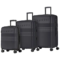 Bugatti Luxor 3-Piece Hard Side Expandable Luggage Set - Black - Only at Best Buy